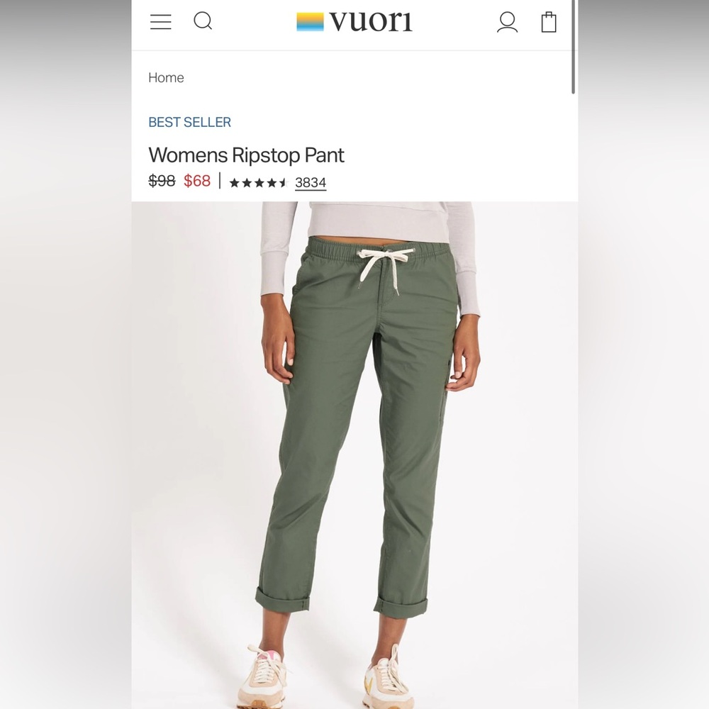 Vuori Women's Ripstop Pant - GRAY